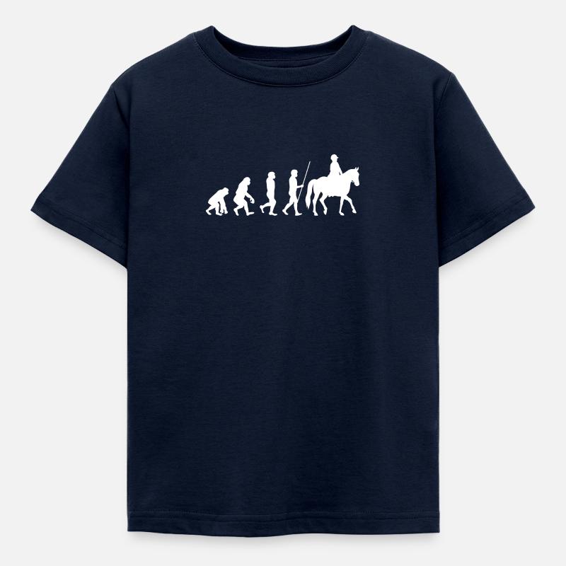 Évolution de l’équitation - T-shirt Enfant - marine