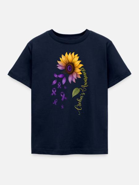 Crohns-Bewusstsein – IBD-Kämpfer Crohns-Krieger - Kinder T-Shirt - Navy