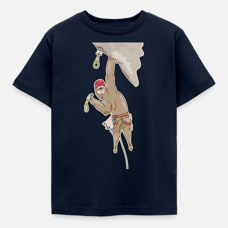 Faultier-Klettern - Kinder T-Shirt - Navy