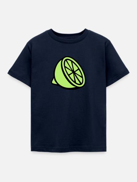 Limette - Kinder T-Shirt - Navy