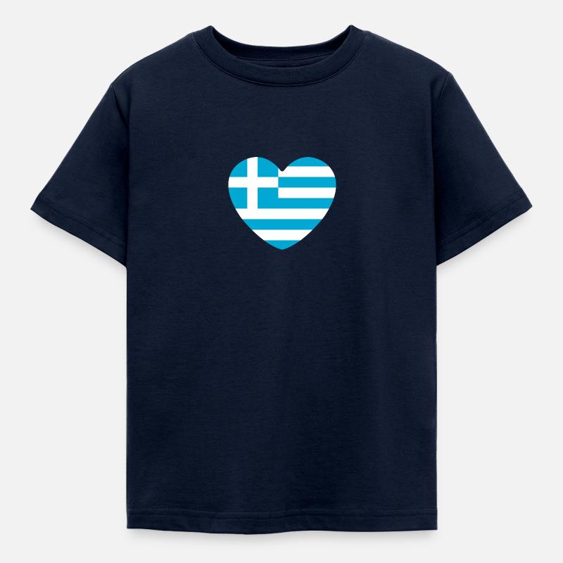 Cuore di Grecia - Maglietta per bambini - blu scuro