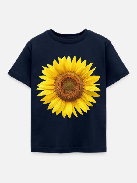 Sonnenblume - Kinder T-Shirt - Navy