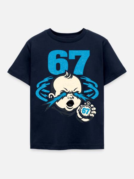 67 six seven - gen z - Kinder T-Shirt - Navy