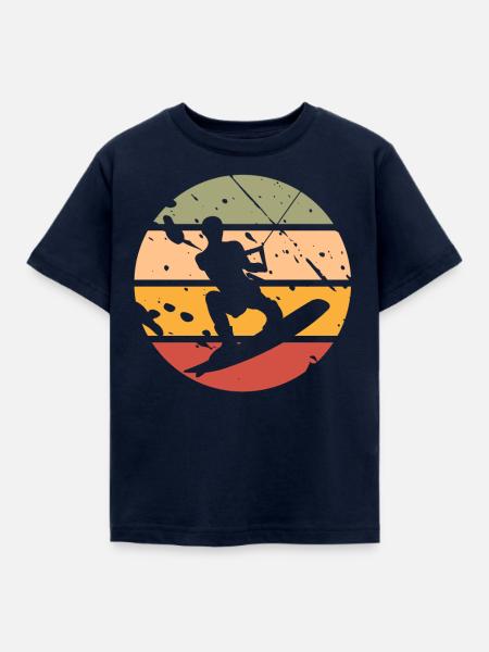 Wakeboard Wakeboarder - Kinder T-Shirt - Navy