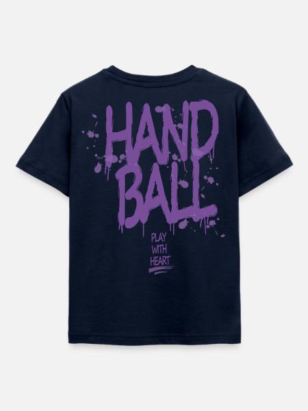 Handball Graffiti mit Herz - Kinder T-Shirt - Navy