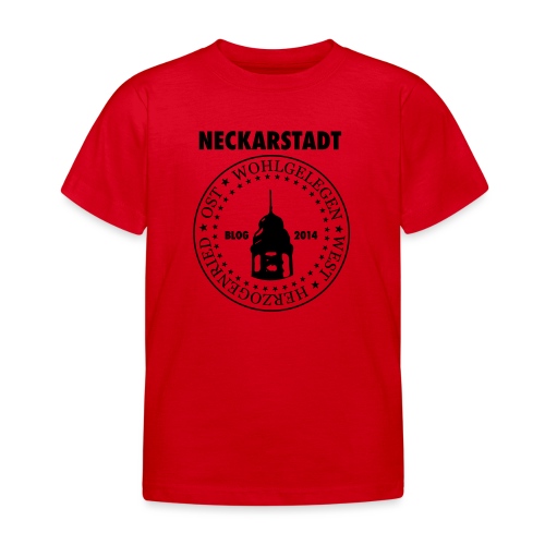 Neckarstadt Blog seit 2014 (Logo dunkel) - Kinder T-Shirt