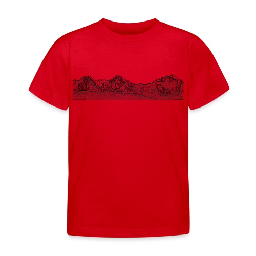 Eiger Mönch Jungfrau Panorama - Kinder T-Shirt
