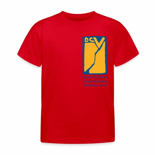 DCV T-Shirt Gründungslogo Blau Goldgelb Schrift - Kinder T-Shirt