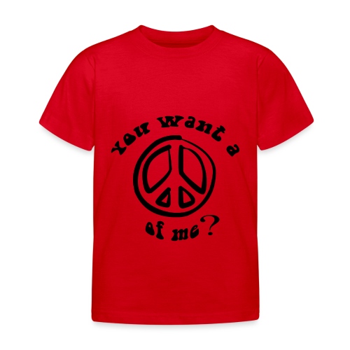 si desidera una pace di me scherzo arte hippie pace divertente - Maglietta per bambini
