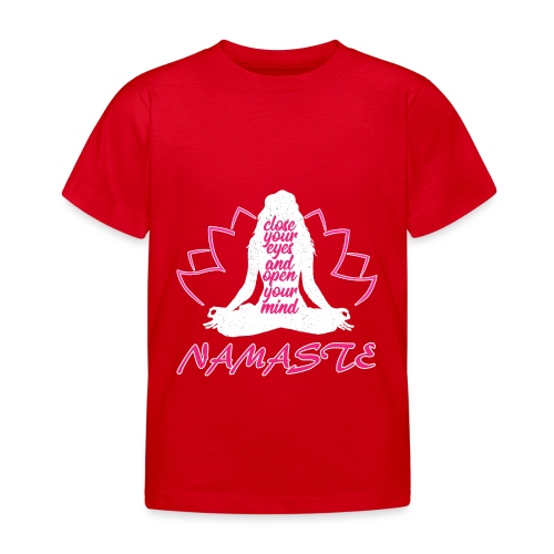 chiudi gli occhi namaste yoga pace amore sport arte - Maglietta per bambini