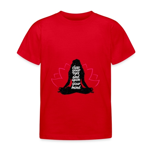 chiudi gli occhi yoga pace amore sport arte - Maglietta per bambini