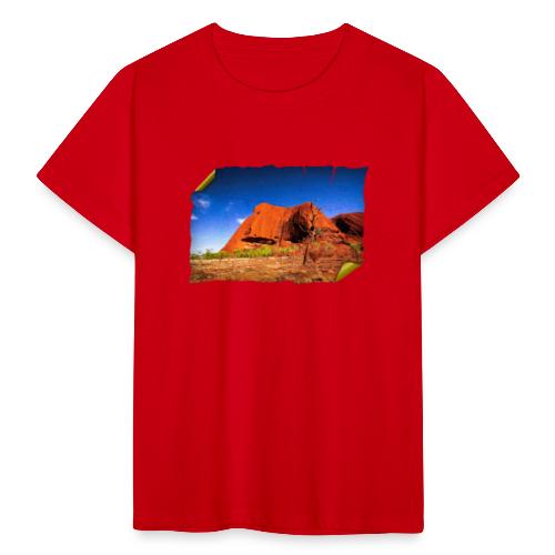 Australien: Roter Felsen auf Schatzkarte - Kinder T-Shirt