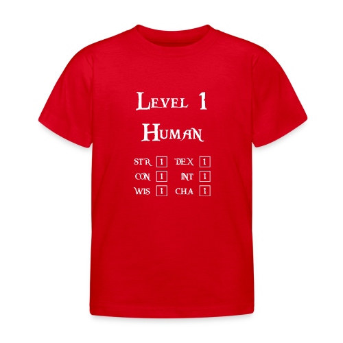 Level 1 Human - Wit - Kinderen T-shirt