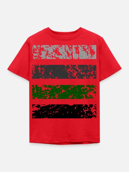 Stripes green - Kinder T-Shirt - Rot