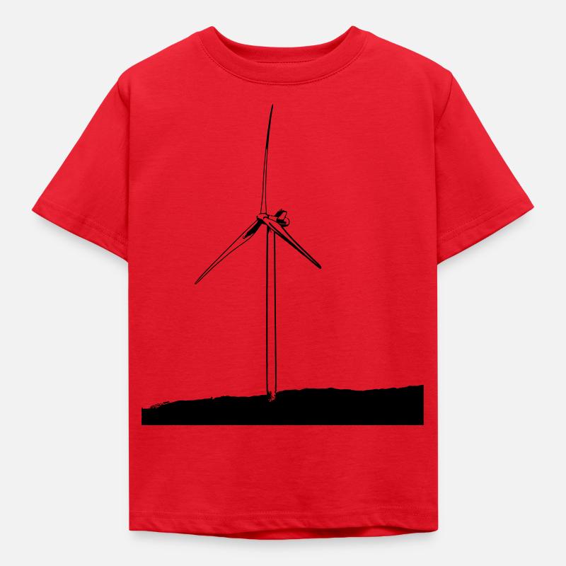 Windrad - Kinder T-Shirt - Rot
