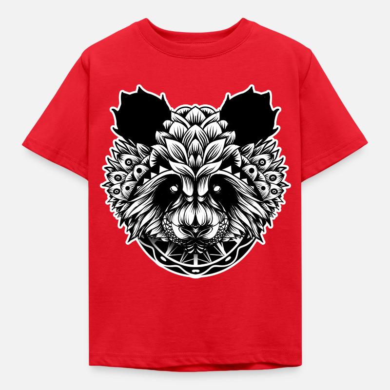 Panda - Kinder T-Shirt - Rot