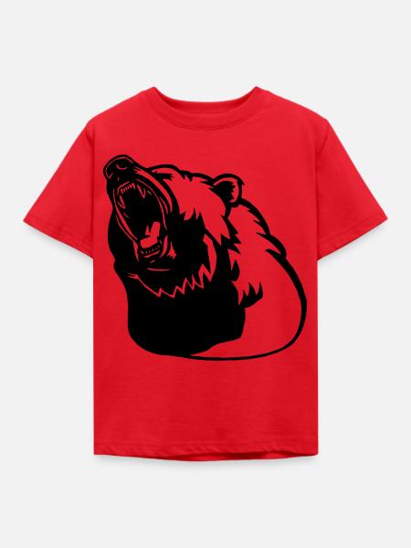 Das Erwachen des Schwarzbären - Kinder T-Shirt - Rot