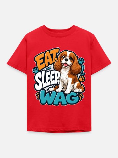 Kavallerier King Charles Spaniel - Kinder T-Shirt - Rot