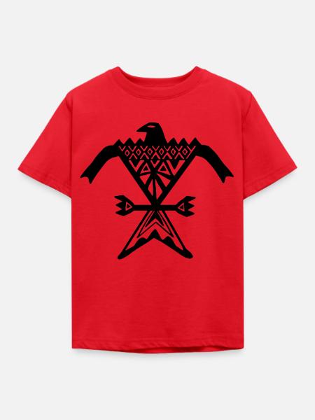 Totemadler (Schwarz) - Kinder T-Shirt - Rot