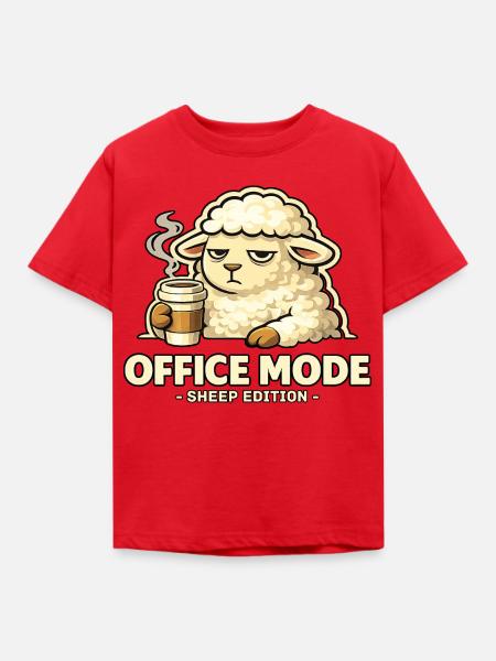 Office Mode Schaf-Edition - Kinder T-Shirt - Rot