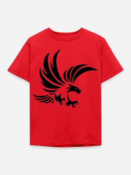Schwarzer Totemadler - Kinder T-Shirt - Rot
