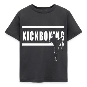 Kickboxing - Kids' T-Shirt - dark grey - Front - AI Model Kid Female (0cm)