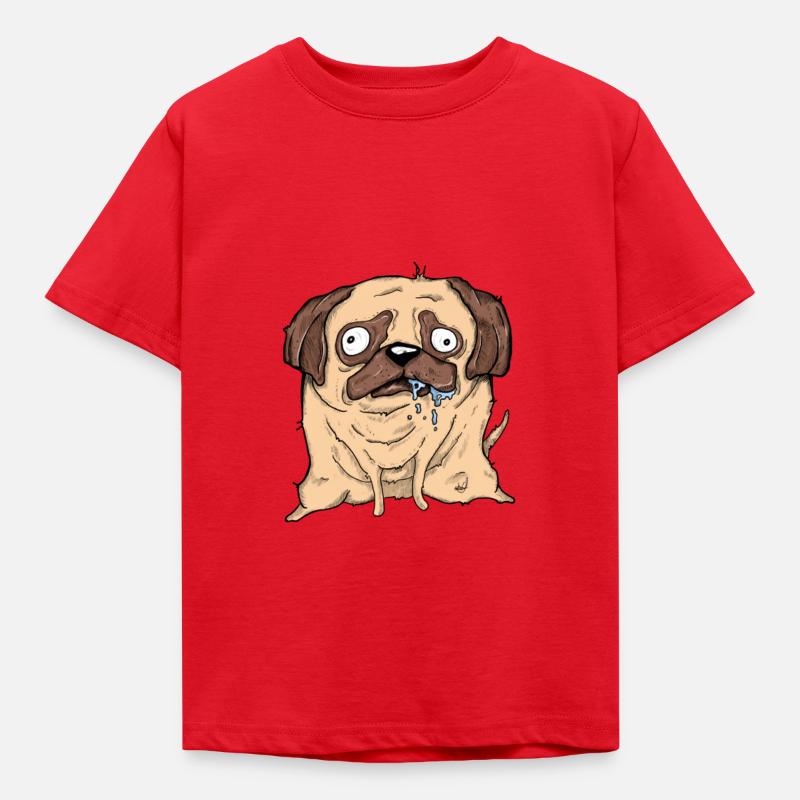 Pug - Kids' T-Shirt - red