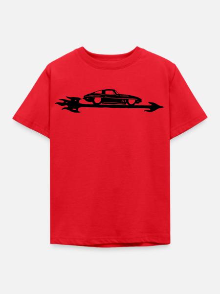 Das schwarze Auto - Kinder T-Shirt - Rot