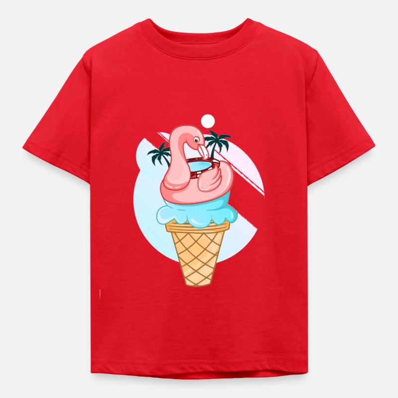 Flamingo Glace - T-shirt Enfant - rouge