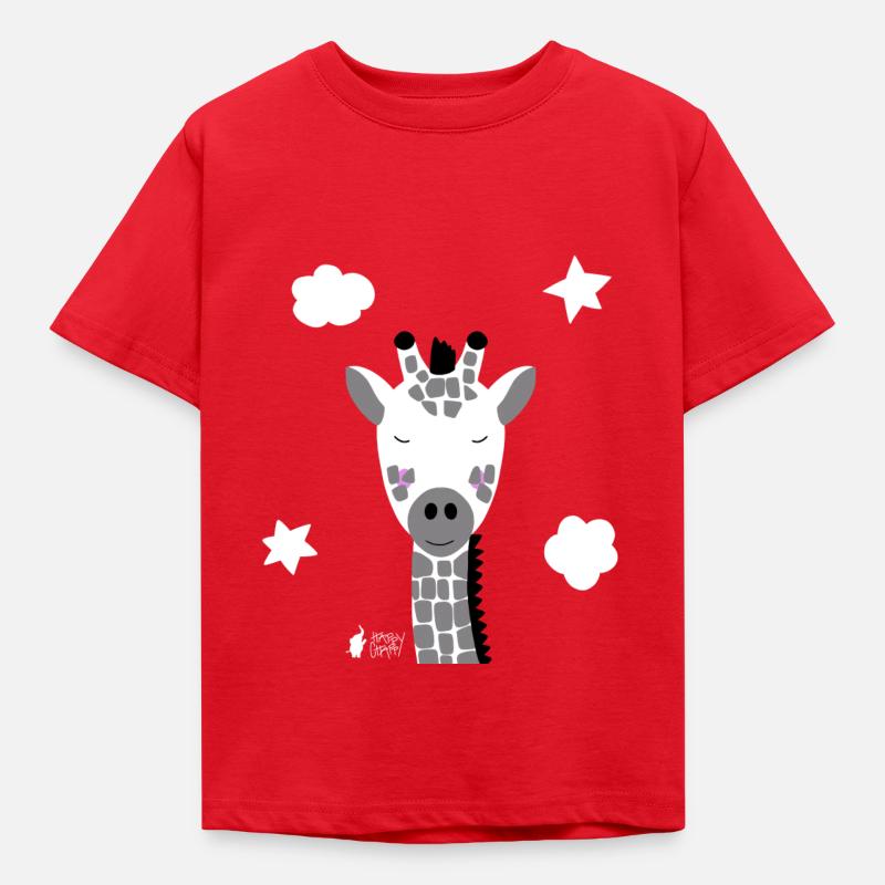 Giraffe - Kinder T-Shirt - Rot