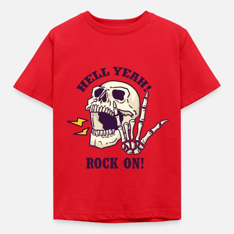 Hell yeah - rock on - Kinder T-Shirt - Rot