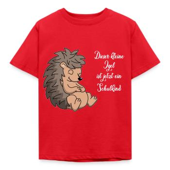 lorey.w "petit hérisson", garçon, écolier - T-shirt Enfant - rouge - Devant - AI Model Kid Male (0cm)