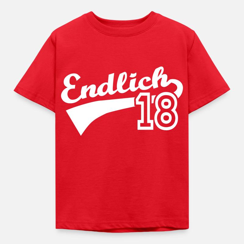 18 Geburtstag - Kinder T-Shirt - Rot