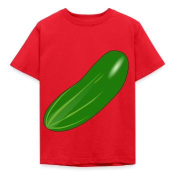 Gurke - Kinder T-Shirt - Rot - Vorne - AI Model Kid Male (0cm)