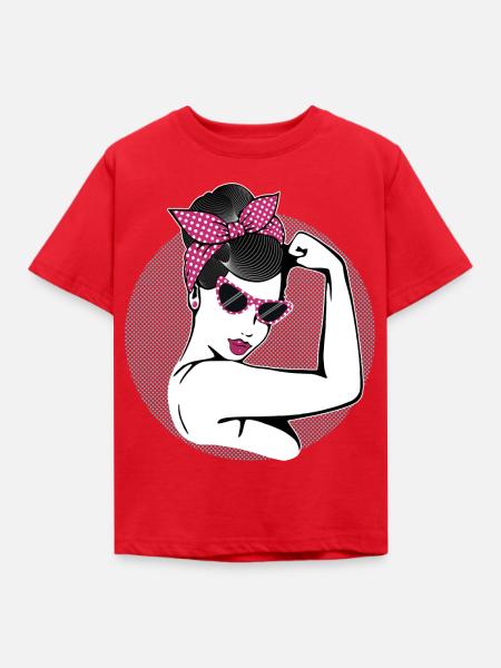 Rockabilly Girl - Kinder T-Shirt - Rot