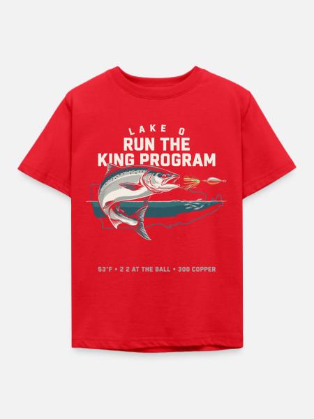 Lake Q Königfisch Lauf-Programm - Kinder T-Shirt - Rot