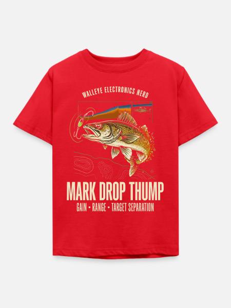 Mark Drop Thump Bass-Art - Kinder T-Shirt - Rot