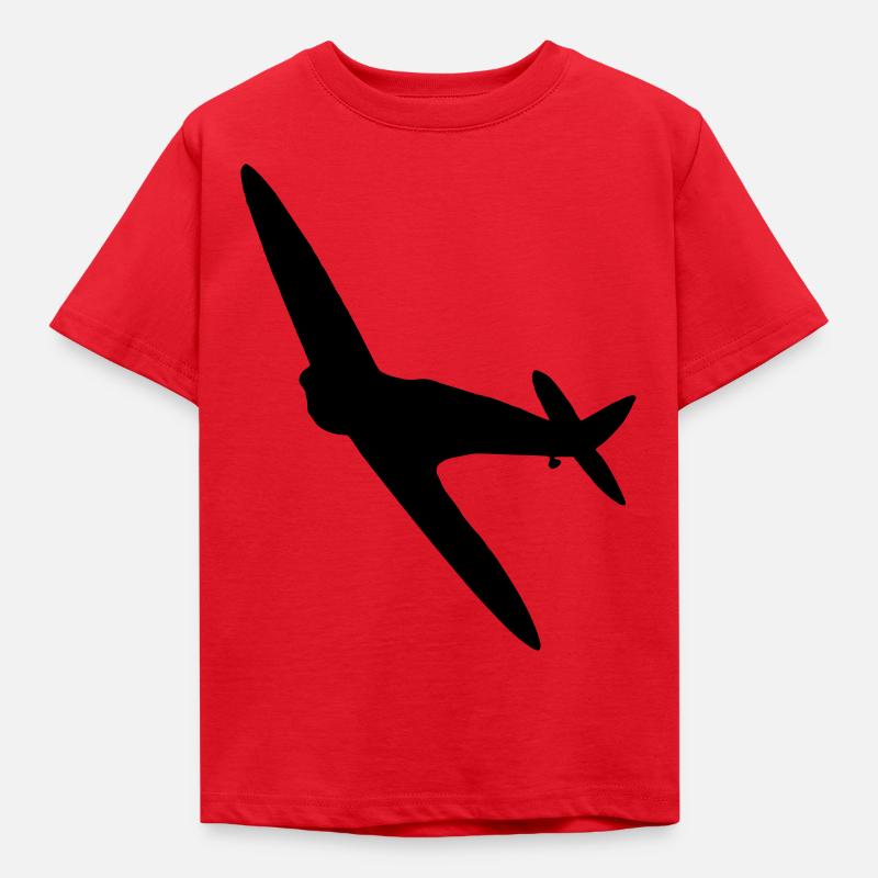 Spitfire-Silhouette - Kinder T-Shirt - Rot