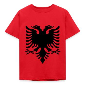 Albanien Albanischer Adler Hemd Geschenkidee - Kinder T-Shirt - Rot - Vorne - AI Model Kid Male (0cm)