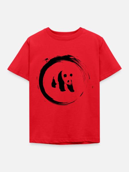 Panda - Kinder T-Shirt - Rot