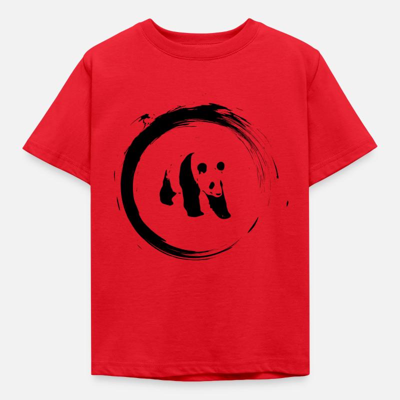 panda - Kids' T-Shirt - red