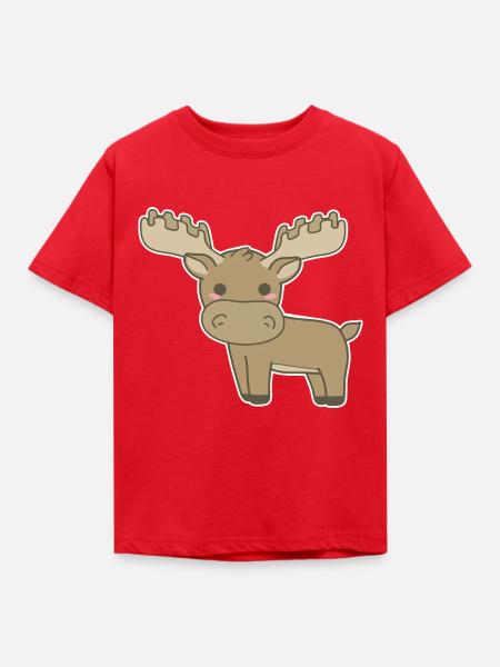 Elch - Kinder T-Shirt - Rot