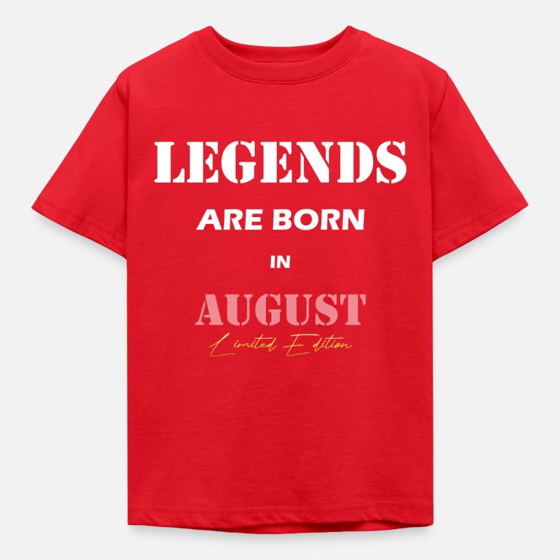 August Legends Gift white - Kids' T-Shirt - red