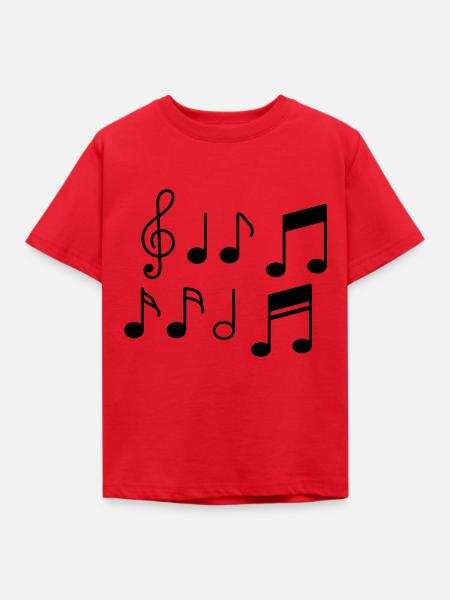 Notenschlüssel - Kinder T-Shirt - Rot