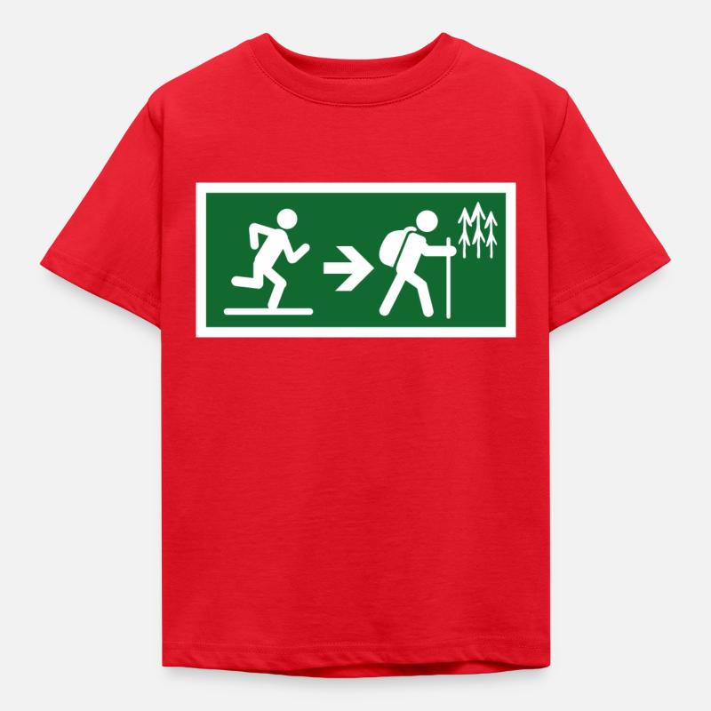exit to hike - Kids' T-Shirt - red