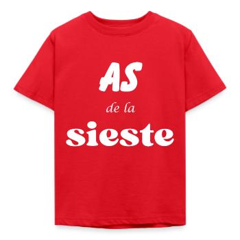 Ace of the nap - Kids' T-Shirt - red - Front - AI Model Kid Male (0cm)