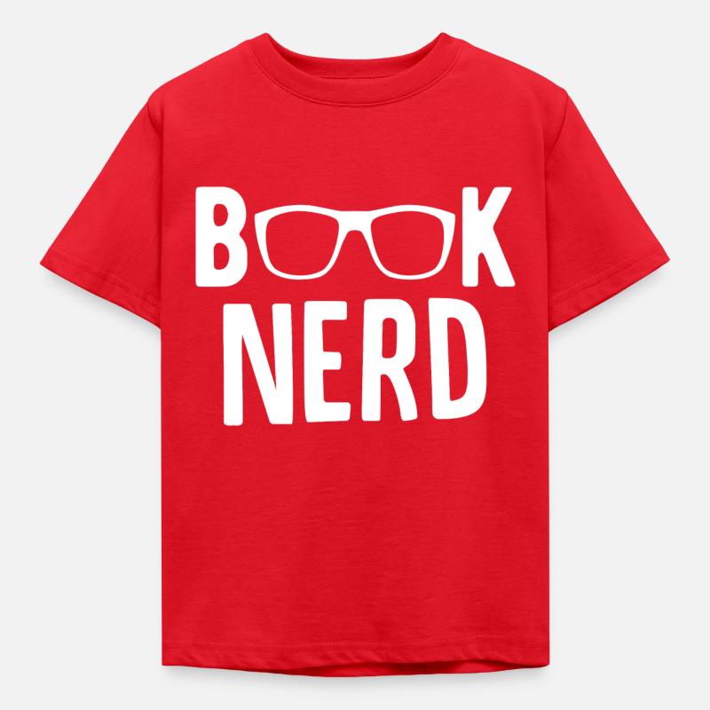 Buch Nerd - Kinder T-Shirt - Rot