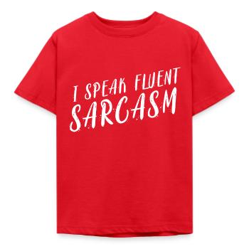Je parle le sarcasme - T-shirt Enfant - rouge - Devant - AI Model Kid Male (0cm)