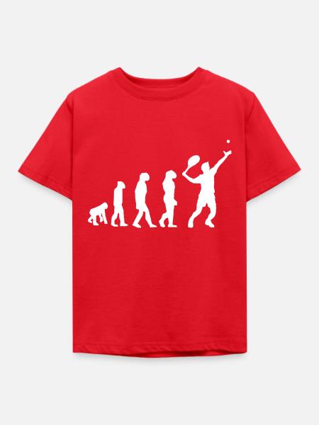 Tennis Evolution - Kinder T-Shirt - Rot