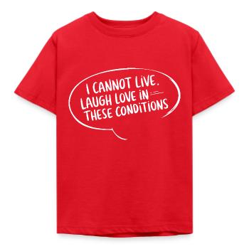 LEBEN - Kinder T-Shirt - Rot - Vorne - AI Model Kid Male (0cm)